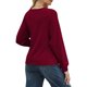 thumbnail image 3 of Sudadera con Nudo en la Cintura para Mujer, Raglán Larga, Cuello Redondo, Elegante, para Hacer Ejercicio, para Otoño Vino Tinto L, 3 of 7