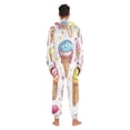 thumbnail image 6 of Ice Cream Adult Onesie Pajamas Slim Fit Christmas One Piece Suit Pjs for Women and Men Hooded Zipper, 6 of 7