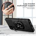 thumbnail image 7 of Compatible for Jitterbug Smart4 Case w/Tempered Glass Screen Protector [Military Grade] Ring Car Mount Kickstand Shockproof Hard Phone Case - Black, 7 of 7