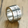 thumbnail image 7 of New Silver Spinner Arabic Numerals Band Mens 316L Stainless Steel Ring Size 7-13, 7 of 7