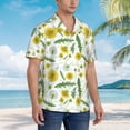 thumbnail image 3 of Disketp Yellow Dandelions Hawaiian Shirts for Men,Mens Casual Short Sleeve Button Down Shirts Beach Shirt,3X-Large, 3 of 7