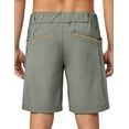 thumbnail image 3 of Little Donkey Andy 9 Inch Inseam Nylon Shorts for Men Stretch Quick Dry Shorts for Hiking Travel Casual Grey Green 3XL, 3 of 7