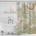 thumbnail image 4 of Sage Green Marble Waterproof Fabric Shower Curtain,Contemporary Abstract Fluid Art Waterproof Fabric Shower Curtain for Bathroom Curtains Bathtubs Hotel Shower Curtains with 12 Hooks Long 72x78in, 4 of 8