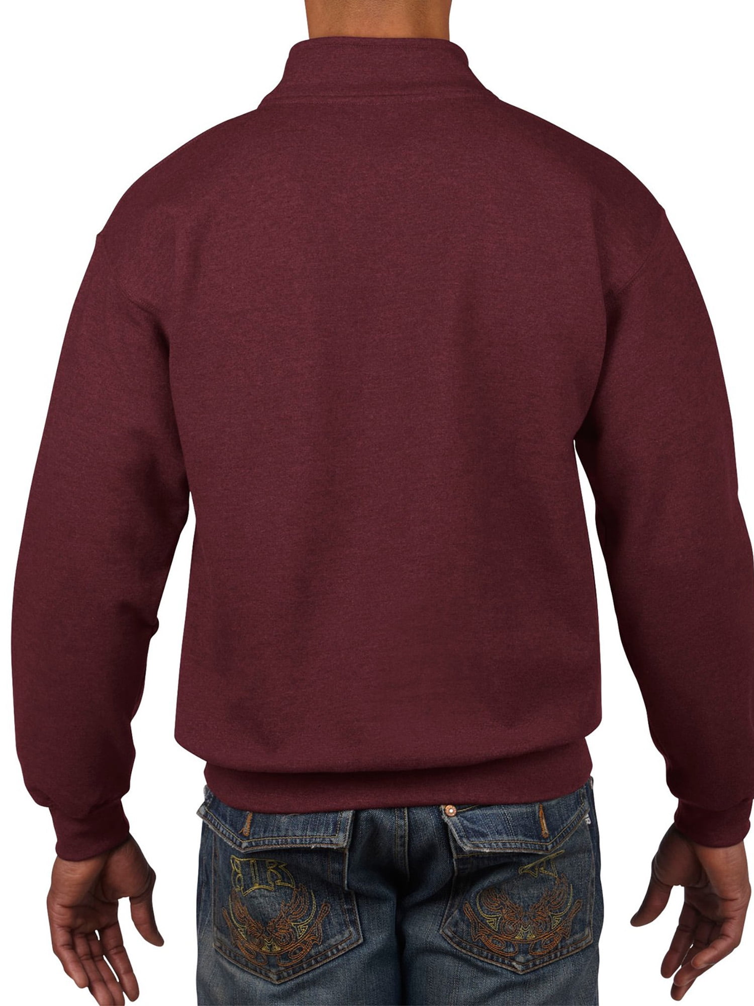 Adult Red Maryland Crab 1//4 Zip Cadet Collar Shirt