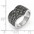 thumbnail image 4 of Chisel Stainless Steel Polished and Antiqued Marcasite Ring, 4 of 4