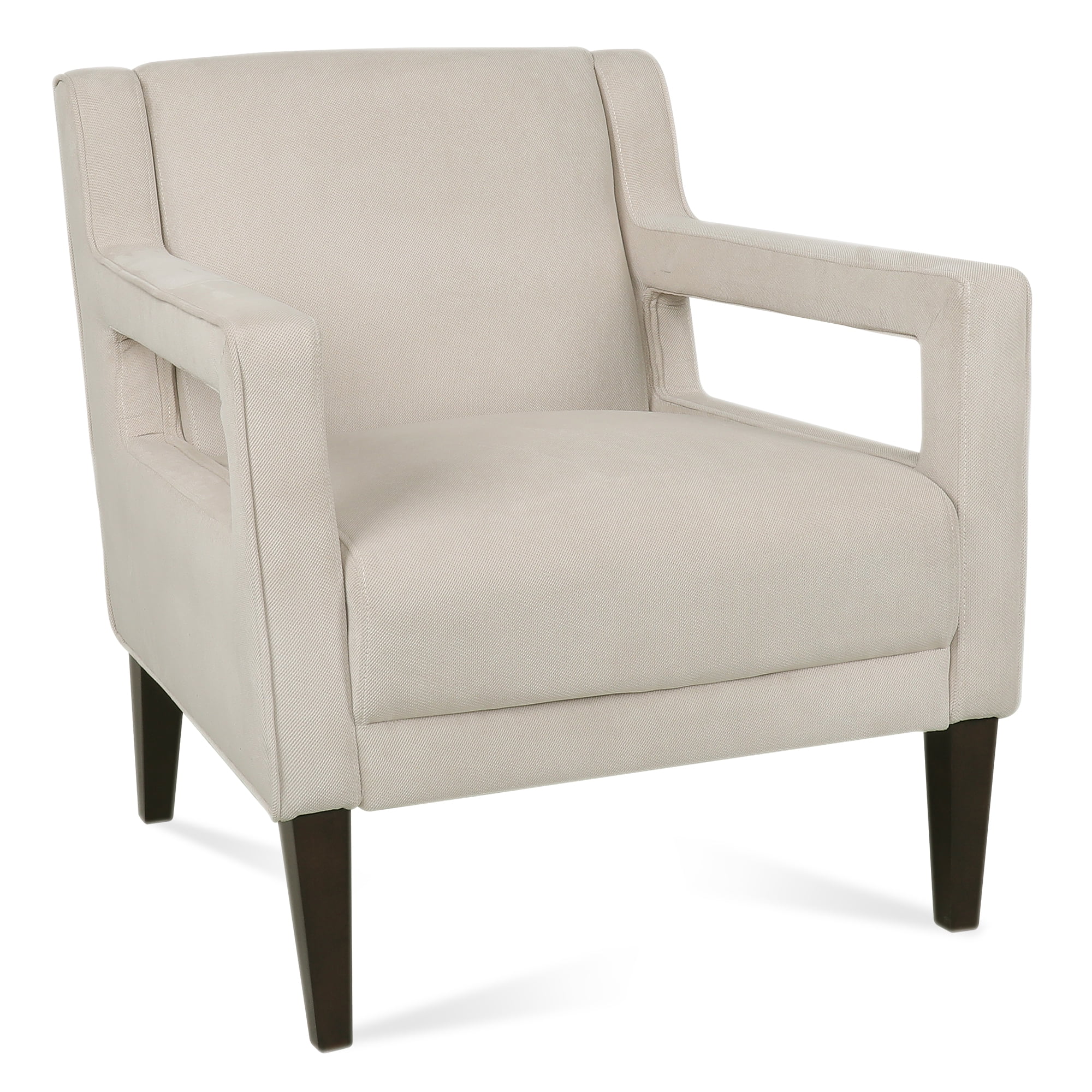Kadyn 28.5" Wide Hollow Shape Arm Accent Chair, Modern Fabric Armchair for Living Room, Upholstered Fabric Accent Chair with Armrest, Cream White Kadyn 28.5" Wide Hollow Shape Arm Accent Chair, Modern Fabric Armchair for Living Room, Upholstered Fabric Accent Chair with Armrest, Cream White