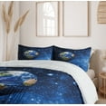 thumbnail image 6 of Ambesonne Space Duvet Cover Set, Planet Earth Solar System, Calking, Blue Green, 6 of 6