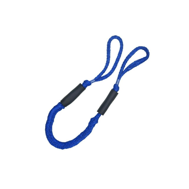 Elastic Boat Bungee Dock Line Bungee Pontoon Dock Lines Kayak Docking Rope Boat Dock Line Stretches to 5.5ft Blue