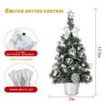 thumbnail image 3 of 18" Christmas Table Decorations Lighted Mini Tree, DIY Artificial Small Christmas Tree with Pine and Star, Perfect for Desktop Table Home Kitchen Dinning Hall Holiday, 3 of 6