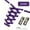 Purple, variant on GYTY 1pair No-Tie Shoelaces With Buckles For Sneakers Sports Shoes