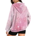 thumbnail image 5 of SCRAWLGOD Cherry Blossom Women's Plus Size Zip Up Hoodies for Women Oversized Drawstring Zippered Hoodies for Women Graphic Loose Women Clothing Tops Size L for Clubs, 5 of 7