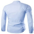 thumbnail image 2 of Men‘s Formal Long Sleeve Button Up Shirt Slim Tops M-XXXL, 2 of 8