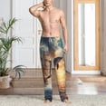 thumbnail image 4 of Salouo Sailing Dancing Dolphin Print Pajama Pants for Men, Lounge Pants Elastic Waistband Casual Men's sleepwear Loungewear Sleep Pajama Pant -Small, 4 of 7
