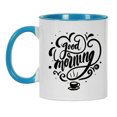 thumbnail image 4 of Inkdotpot Good Morning11Oz CeramicCoffeeMug Morning Wish / Greeting Mug-Blue, 4 of 6