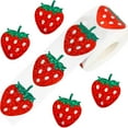thumbnail image 6 of 500 Pcs Strawberry Sticker Labels Decorative Sticker Sparkly Red Sticker Fruit Sticker Label for Envelopes Greeting Card, 6 of 8