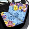thumbnail image 3 of Uorisanigo Mandala Flower Car Seat Covers Set 14 Pcs with Cars Console Cover and Steering Wheel Cover Auto Headrest Cover Seat Belt Cover Cars Water Cup Coaster Soft Anti-slip Fit Car SUV, 3 of 5