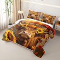 thumbnail image 3 of Manfei Classic Halloween Pumpkin Lantern Quilt Full,Thanksgiving Pattern Full Bedspread Sets,3pcs,1 Coverlet and 2 Pillowcases, 3 of 7