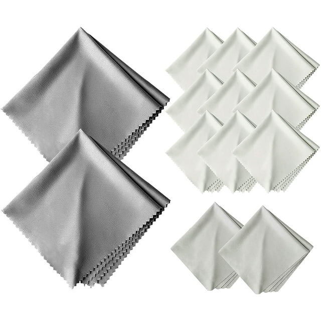 Eyeglasses Cleaning Cloths, Screens, Lens Wipe for All Electronic Device Screens(2 Pack Anti-Fog Wipe, 2 Pack Large Size and 9 Pack Small Size Microfiber Cleaning Cloths)
