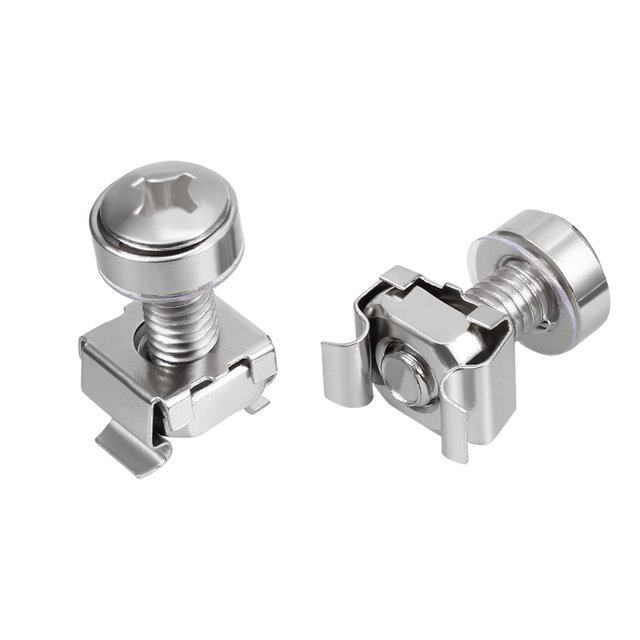 Unique Bargains 30pcs M6x20mm 304 Stainless Steel Screws and Cage Nuts for Server Rack Cabinet
