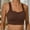 Coffee, variant on Soft Seamless Everyday Bras - Women's Fashion Bare Yoga Tank Top Dry High-Strength Sports Bra for Running and Fitness Navy L