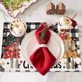 thumbnail image 3 of Christmas Tree Placemats Set of 4,Merry Christmas 12x18 Inch Non-Slip Washable Heat Resistant Linen Fabric Table Mats,Place Mats for Holiday Party, 3 of 7