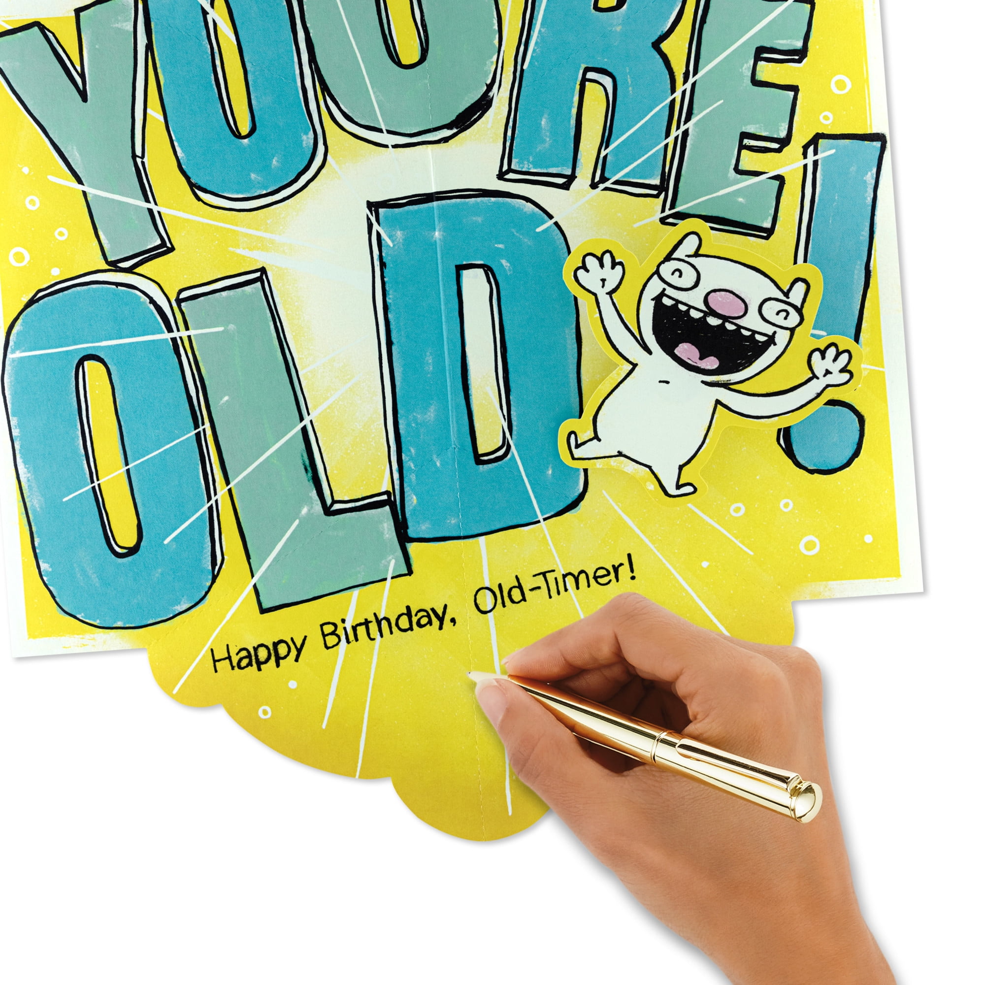 Hallmark Funny Pop-Up Birthday Card (Hate to Spring This On You, Old-Timer)