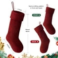 thumbnail image 6 of Ayieyill 6pcs Christmas Stockings Knitted Xmas Stockings Double-Sided 18 Inches Fireplace Stockings for Family Christmas Decoration (Burgundy,Green), 6 of 7