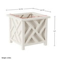 thumbnail image 5 of Pure Garden Lattice Design Outdoor Planter Box - 14.75” Plant Pot - Decorative Plant Pots for Front Porch Decor - Flower Pots Outdoor Planters for Porch Patio or Garden Decor (White), 5 of 10