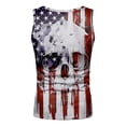 thumbnail image 4 of JINMGG Mens Shirts Clearance,Men's Summer Independence Day 3D Digital Print Sleeveless Tank Top Casual T-Shirt, 4 of 5