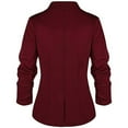 thumbnail image 4 of Blazers For Women Business Casual Sevevn Women's Pleated Sleeves Work Office Coat Suit Jacket, 4 of 4