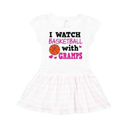 

Inktastic I Watch Basketball with Gramps Gift Toddler Girl Dress