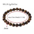 thumbnail image 2 of K-KED Handmade 8MM Tiger Eye Natural Stone Prayer Beads Bracelet For Mens Yoga Jewelry, 2 of 9