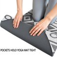 thumbnail image 3 of White Geometric Diamond Wave Pattern Hot Yoga Mat Towel Non Slip for Hot Yoga - Quick-Drying Yoga Mat Cover with 4 Corner Pockets with Travel Bag - Hot Yoga Towel Non Slip 70"x26", 3 of 6