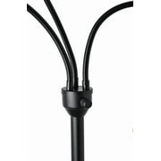 Mainstays Classic 68 Black Finish 3 Head Adjustable Floor Lamp with White Plastic Shades, Young Adult, Adult use.