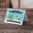 thumbnail image 2 of Clown Loach Fish Merry Christmas Greeting Cards and Envelopes Pack of 8, 2 of 2