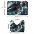 thumbnail image 3 of Yiaed Wave Ocean Animal Shark Print Bathroom Mat Set 2 Pieces Mat Anti-Skid Pad Ultra Soft and Absorbent Bathroom Bath Mat Contour Bath Rugs for Toilet Base, 3 of 6