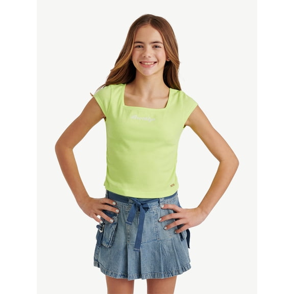 Justice Girls Short Sleeve Active Top, Sizes XS - XLP