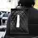 thumbnail image 1 of Caja de pañuelos para coche | Porta pañuelos colgante con diseño de cuero Lingge para el respaldo del asiento | Diseño compacto y duradero de cuero sintético | Fácil instalación con correas el, 1 of 5