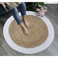thumbnail image 2 of Handmade Braided Natural Jute Round Rugs Floor Area Rug Size 2 x 2 Feet Round, 2 of 5