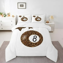 Manfei Boys Billiards Bedding Comforter Set,Sports Billiard Print Twin Comforter Sets,Teens Ball Gamer Bedding Set,Luxury Bedroom Decor Reversible,2pcs