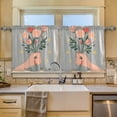 thumbnail image 2 of Yayeee Kitchen Curtains Tier Set of 2 Light Filtering 57"x24" Over Sink Window Panels, Stars Flower, 2 of 7