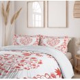 thumbnail image 6 of Ambesonne Valentines Day Duvet Cover Sets, Paisley Design, 2-Queen, Red, 6 of 7