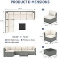 thumbnail image 4 of Patio Furniture Set, 7 Pieces Outdoor Sectional Sofa Set with Dining Table & Thickened Cushions, All-Weather PE Wicker Patio Furniture for Garden Lawn Deck
﻿, 4 of 8