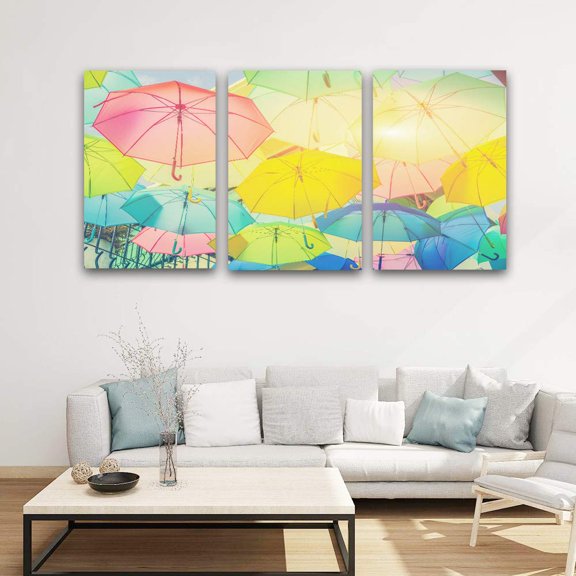 wall26 3 Panel Canvas Wall Art Colorful Pictures Home Wall Decorations for Bedroom Living Room Paintings Canvas Prints Framed - 16"x24" x 3 Panels