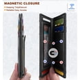 thumbnail image 3 of Cartera delgada BULLIANT con cierre magnético de piel auténtica RFID, 3 of 7