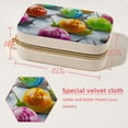 thumbnail image 5 of Snail Velvet Portable Earring Holder with Removable Compartment: Display Case, Jewelry Box, Decorative Box - Gift!, 5 of 7