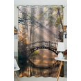 thumbnail image 1 of Cortina de ventana ABPHQTO Puente viejo en otoño 130x210 cm, 1 of 1