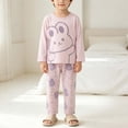 thumbnail image 7 of Spazoro Toddler Kids Girls 2PC 100% Cotton Ouifit Sets, Fall Winter Rabbit Print Soft & Comfy Long Sleeve Casual Shirts and Pants for Loungewear Purple Size 3-4 T, 7 of 7