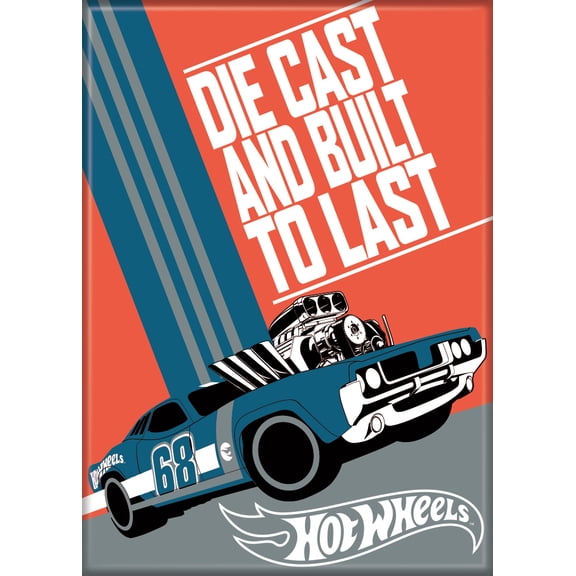 Hot Wheels Die Cast 2.5" X 3.5" Magnet