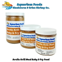 Krill Meal, 55% Protein Floating Fry Food for Newly Hatched Koi & Pond Fish, All just Hatched Tropical Fish, Cat Food Additive - 7.2oz Med Round Jar